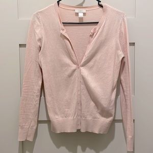Pale pink LOFT cardigan